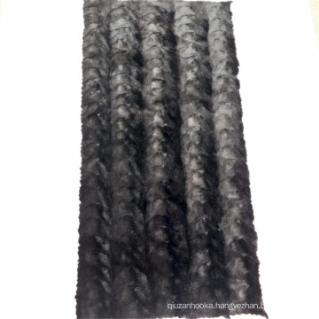 Wholesale natural black 120x60cm animal fur Paw Mink Piece Plate